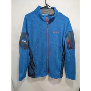 Mens Spyder Empire Blue Full Zip Outdoor Hiking Fleece Jacket Size Large L
